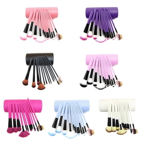 Filles 12Pcs Make Up Badge Set Fan Foundation Kit de brosse de maquillage Outil de cosmétiques portables