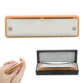 thumbnail image 2 of Instrument de Musique, Harmonica Portable en Acier Inoxydable Résistant à la Corrosion à 10 Trous, Mignon et Étanche pour Débutants Professionnels Blanc,Bleu,Orange,Rouge,Noir, 2 of 8