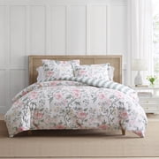 Martha Stewart Everyday 3 Piece Aviary Printed Cotton Duvet Cover Set King