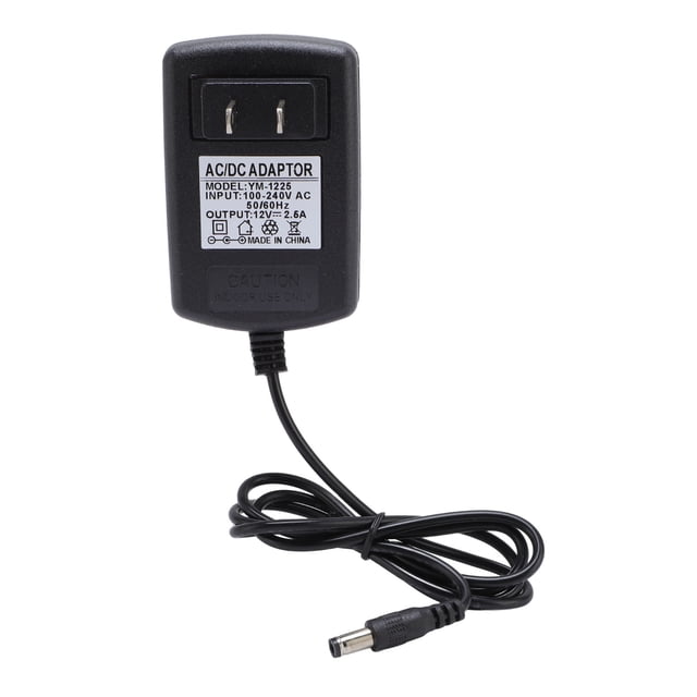 DC Power Cord, 12V 2.5A Easy To Use Undervoltage Safety 93cm 37in Length Power Adapter for Luminous Characters Light Strips US Plug