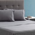 thumbnail image 3 of Safdie & Co. Premium Ultra Soft Bedding Sheet Set 4PC King Solid Light Grey, 3 of 4