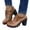 Brown, variant on LOVZFMLL Women's Chunky Heel Platform Lace Up Vintage Oxfords Shoes Casual Round Toe Dress Shoes for Work Office Business Travel Brown 7