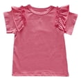 thumbnail image 1 of Kcodviy T-Shirt d'Été pour Enfants 4T Haut pour Filles Manches Courtes Col Rond T-Shirt de Pâques pour Filles Haut Uni Chemise Décontractée pour Filles pour Sortir pour 1 Filles Chandails Chemises à 7 Ans, 1 of 4