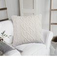 thumbnail image 3 of FRAÎCHE Holiday Cable Knit Cushion, 18x18-in, 3 of 6