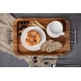 thumbnail image 3 of Home Trends Wooden Serving Tray with Handle, 17.12 x 9.64 x 0.98inch, Natural Acacia color, 3 of 4