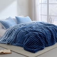 thumbnail image 1 of Regency Heights King/Cal King Size Comforter Set, Fluffy Ribbed Plush Comforter Set, 3-Piece Bedding Set, Blue Ombre, 1 of 8