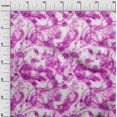 thumbnail image 2 of oneOone Viscose Chiffon Fuschia Pink Fabric Florals Craft Projects Decor Fabric Printed By The Yard 42 Inch Wide, 2 of 4