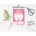 thumbnail image 3 of Darling Souvenir Pink Birthday Invitation Card Printable Fill or Write In Blank Invites Party Supplies Pack Of 28 5 x 7 Inches, 3 of 5