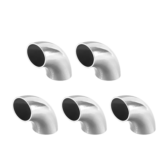Unique Bargains Stainless Steel 304 Pipe Fitting,Long Radius,90 Degree Elbow,Butt-Weld,7/8-inch OD,1.5mm Thick Pipe Size 5pcs