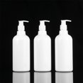 thumbnail image 2 of GOOHOCHY 4 botellas rellenables con bomba de 500 ml para aceites esenciales y maquillaje líquido (botella blanca y bomba blanca), 2 of 8