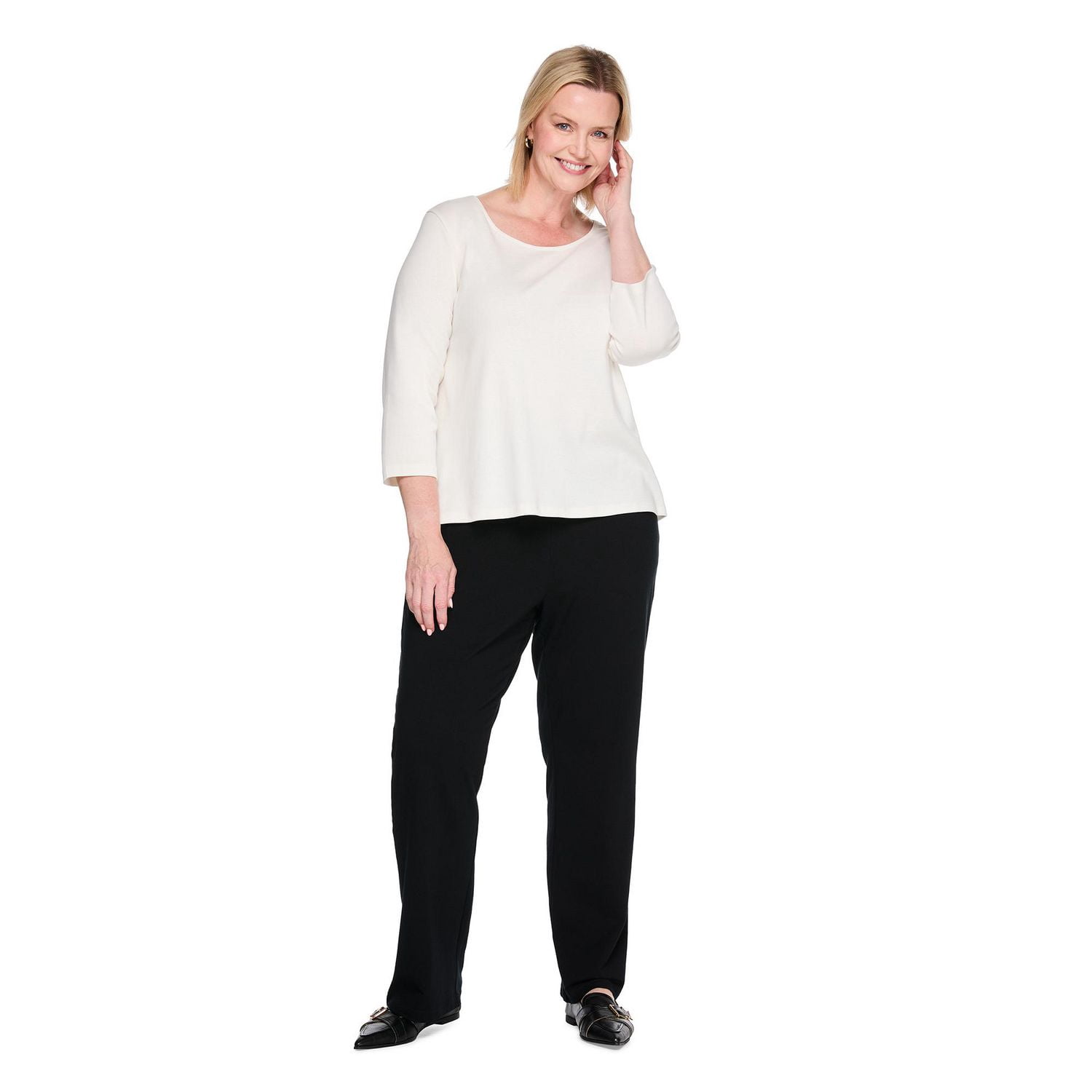 Pantalon à enfiler en tricot Karen Scott Plus pour femmes
