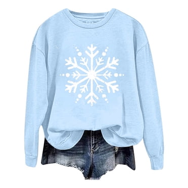 Fgnfyis Crewneck Sweatshirts Women Ladies Fall Winter Casual Christmas Print Loose Long Sleeve Pullover No Hooded Sweatshirt for Women