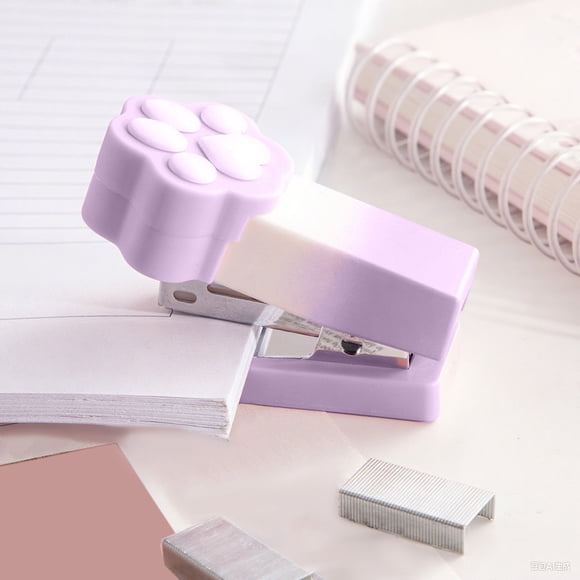 PRETXORVE Mini Claw Desktop Stapler Including 400 Standard Staples Small Cute Desktop Stapler Capacity 15 Sheets Gradient Stapler Suitable For Students Or Office Use