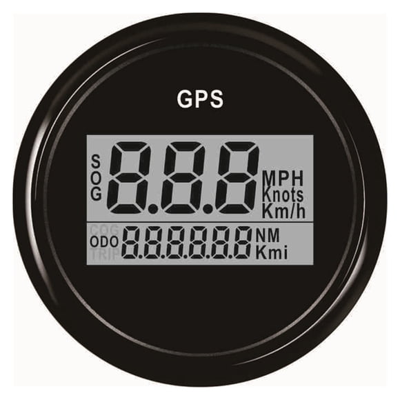52mm Digital Car Speedometer GPS Odometer LCD Display Mile Per Hour Knots Meter For Boat With Back Light 12 V 24 V