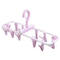thumbnail image 1 of keepw 12 Clip olding Drying Rack Underwear Socks Clip Multi-functional Clothes Rack Hot Sale High Quality Folding Plastic Clothing purple 1Set, 1 of 5