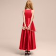 thumbnail image 4 of Robe Bebe Robe Formelle Fille Robe de Soirée Récital Performance Concours Élégante Sans Manches Robe Bébé Fille Rouge 2 Ans-3 Ans, 4 of 4
