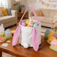 thumbnail image 4 of Wozhuo Sac-cadeau de Bonbons de Pâques Panier Lapin en Forme d'Oeuf Réutilisable Cadeau de Fête, 4 of 6