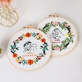 thumbnail image 4 of Diy Bouquet Series Embroidery Kit Embroidery Cross Stitch Kits With Embroidery Hoops For Thanksgiving Mother Day, 4 of 7
