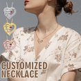 thumbnail image 2 of Personalized Heart Necklace w/ 2-4 Birthstones Custom Engraved Name Pendant A2S5, 2 of 7
