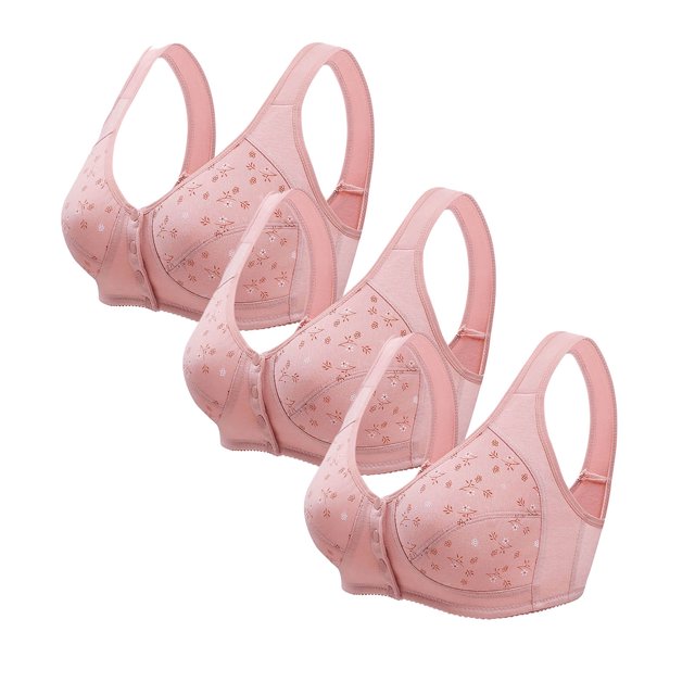 Bras for Women, 3PC Womans Plus Size Printing Comfortable Bra Underwear