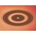 thumbnail image 1 of Ahgly Company Tapis d'Intérieur Rectangulaire Transitionnel Orange Lavable à la Machine, 3 Pieds x 5 Pieds, 1 of 7
