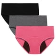 thumbnail image 1 of Culottes Menstruelles pour Femmes Flux Abondant, Culottes Réutilisables Anti-Fuites Post-Partum pour Incontinence Menstruelle 3 Pcs, 1 of 8