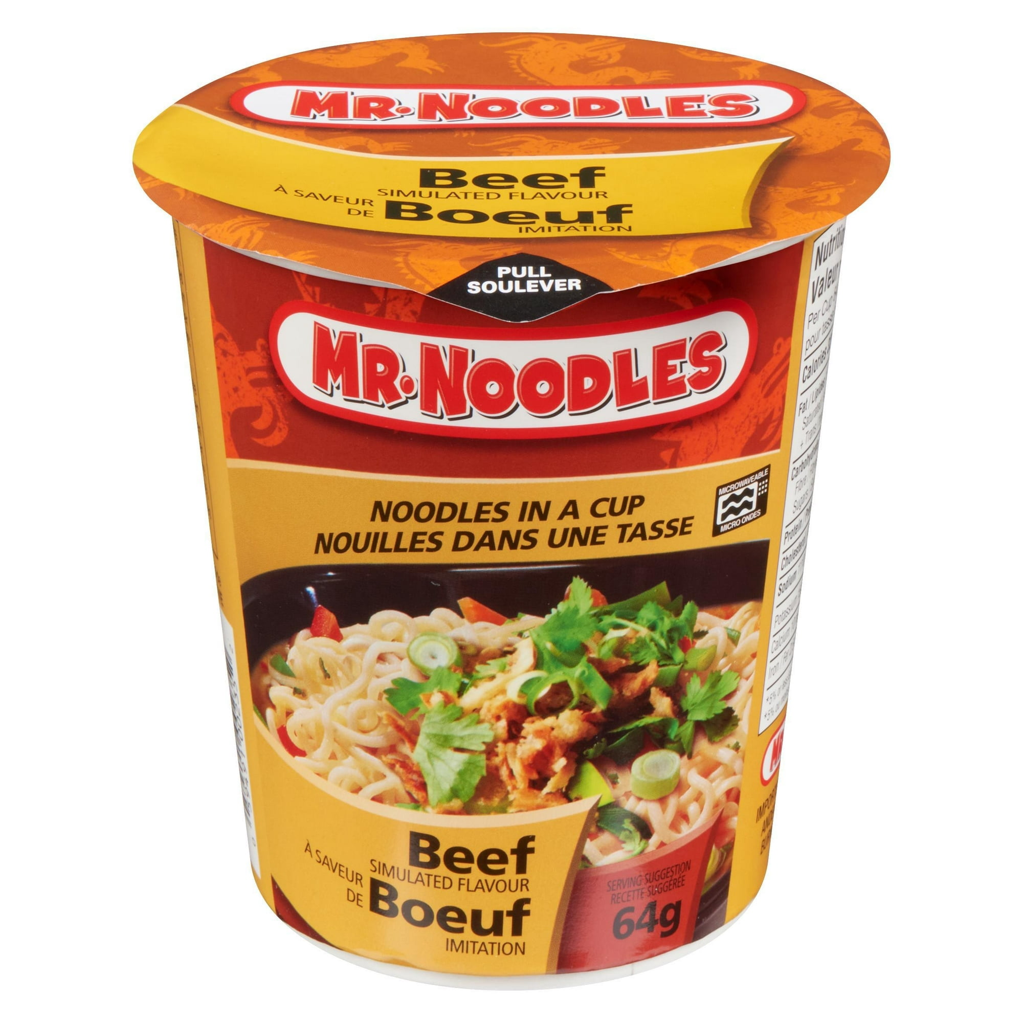 Mr. Noodles Tasse à Saveur de Boeuf