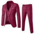thumbnail image 1 of Men‘S Suit Slim 3-Piece Suit R Business Wedding Party Jacket Vest & Pants, 1 of 5
