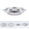 thumbnail image 1 of BESTYASH 1 Pcs Assiette en Acier Inoxydable pour Enfants et Tout-Petits 24x24x3.6 Po, 1 of 8