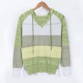 thumbnail image 4 of IROINID Liquidation Hauts Grande Taille pour Femmes, Pull Imprimé de Noël, Col Rond, Manches Longues, Boutons, Blouse, Vert, 4 of 5
