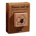 thumbnail image 2 of Vintage Wooden Plant And Flower Rubber Stamps Set 16-Piece For DIY Crafts Scrapbooking Cards And Journaling With Clear Script Design, 2 of 3