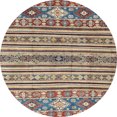 thumbnail image 1 of Ahgly Company Indoor Round Abstract Burly Brown Abstract Area Rugs, 4' Round, 1 of 6