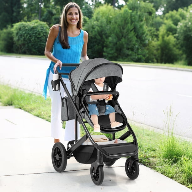 Gymax 3-in-1 Newborn Stroller Folding Convertible High Landscape