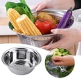 thumbnail image 2 of Gkeoshab Strainers Stainless Rice Washing Bowl Versatile Colander And Kitchen Strainer With Side Drainers For Rice Vegetables & Fruit Home & Garden, 2 of 6