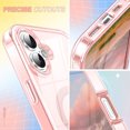 thumbnail image 3 of for iPhone 16 Plus Case Magnetic, [Compatible with Magsafe] Built-in Screen Protector Shockproof Dustproof Crystal Clear Anti-Scratch Folio Flip Phone Case for iPhone 16 Plus, Pink, 3 of 6