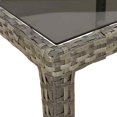 thumbnail image 4 of vidaXL Garden Table Grey 250x100x75 cm Tempered Glass and Poly Rattan, 4 of 4