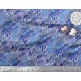 thumbnail image 2 of Soimoi Blue Cotton Cambric Fabric Leopard & Wild Animal Skin Decor Fabric Printed BTY 42 Inch Wide, 2 of 3