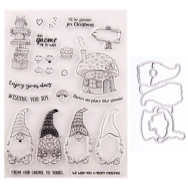 Agiferg Christmas Transparent Edition Seal Merry Christmas Letter Scrapbook Santa Stamp Tool