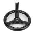thumbnail image 3 of Hand Wheel, Black Lathe Handwheel Black Handle 200x18mm Lathe Handwheel, For Machine Tool, 3 of 8