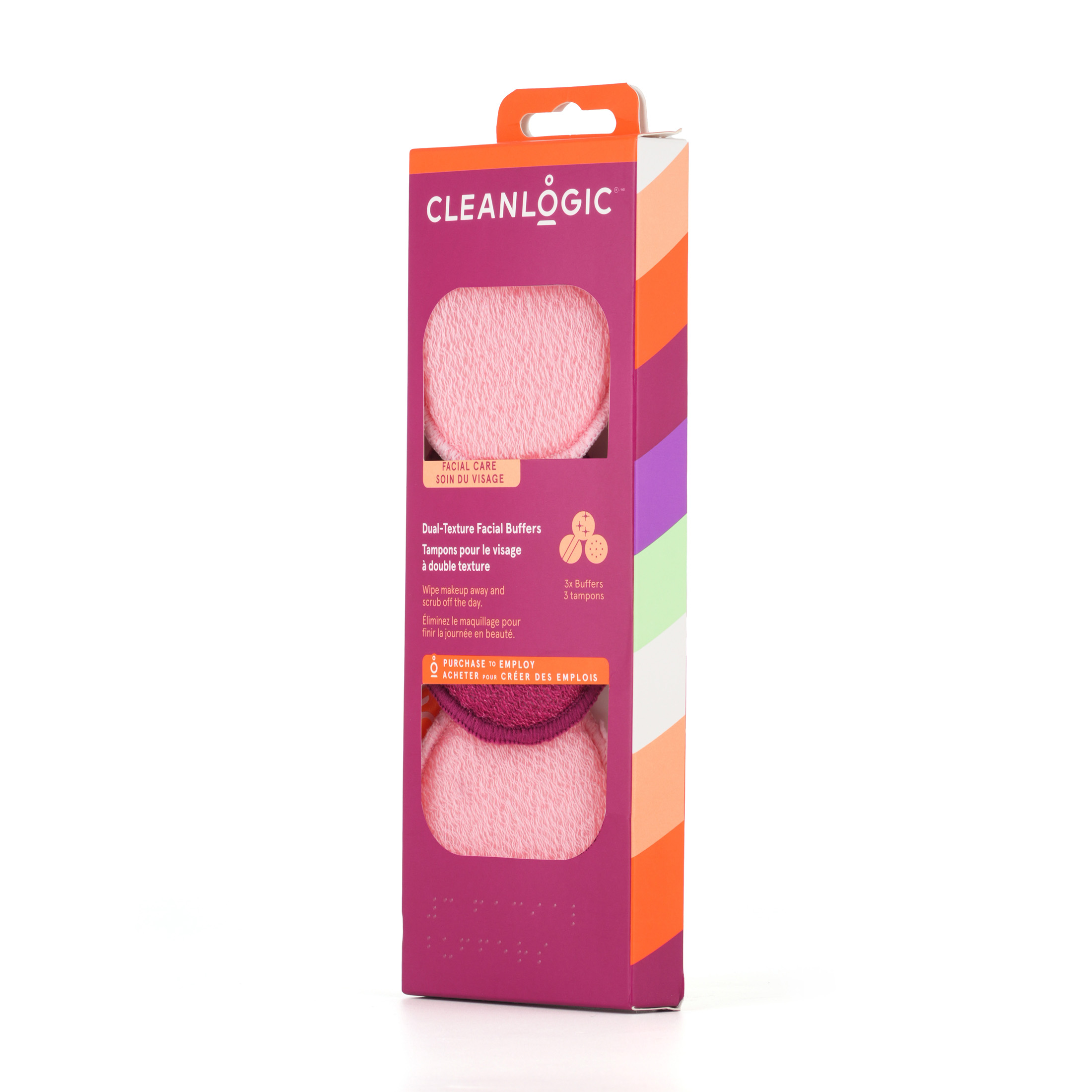 Tampons pour le visage à double texture Cleanlogic