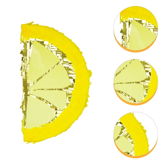 WHAMVOX Handmade Yellow Pinata for Fiesta Celebration with Candy and Confetti Filling