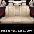 thumbnail image 4 of Maidao Car Seat Covers Full Set for Lexus for RX/Harrier 1999-Present 5 Seats Waterproof Premium Leather Front and Back Seat Protectors with Headrest Beige, 4 of 7