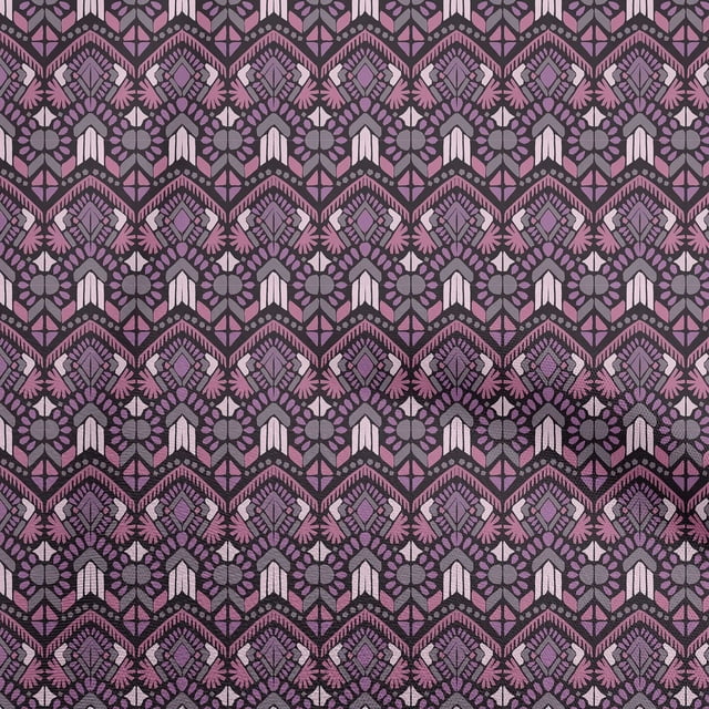 oneOone Cotton Flex Purple Fabric African Craft Projects Decor Fabric Printed By The Yard 40 Inch Wide
