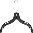 thumbnail image 1 of Matte Black Plastic 4-Notches Top Hanger  25 Pack, 1 of 4