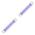 thumbnail image 2 of Decodeary 30-150lbs Chest Expander Rally Strap Elastic Band Rope Resistance Leg Foot Deep Blue 67 x 11cm 2Set, 2 of 6