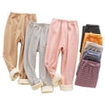 thumbnail image 4 of MIASHUI Leggings pour Filles Enfants Doux Chauds Extensibles Pantalon Pleine Longueur à Rayures Collants à Enfiler,Noir,7-8 Ans, 4 of 4