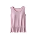 thumbnail image 1 of FAIWAD Débardeur d'Été pour Femmes Pyjama Sans Manches Vêtement de Nuit Col Rond Confortable Basique avec Coussinet de Poitrine, 1 of 3