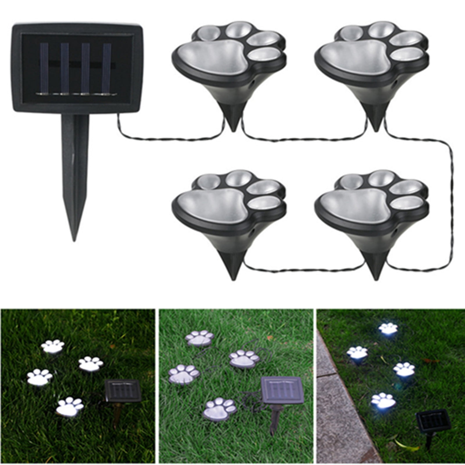 TopLLC Solar Lights Outdoor Super Bright Solar Lights Outdoor impervious Lights, Dusk to first light Up to 12 Hours Solar Powered Outdoor walkway Garden Lights Auto On/Off, Yard Decoration