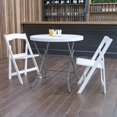 thumbnail image 2 of Bowery Hill Table Pliante Ronde en Granit de 32 Pouces, Blanche, 2 of 7
