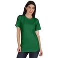 thumbnail image 1 of Inkmeso Womens Basic Crewneck Tshirt Short Sleeve Regular Fit Long Tee Workout Top, 1 of 8